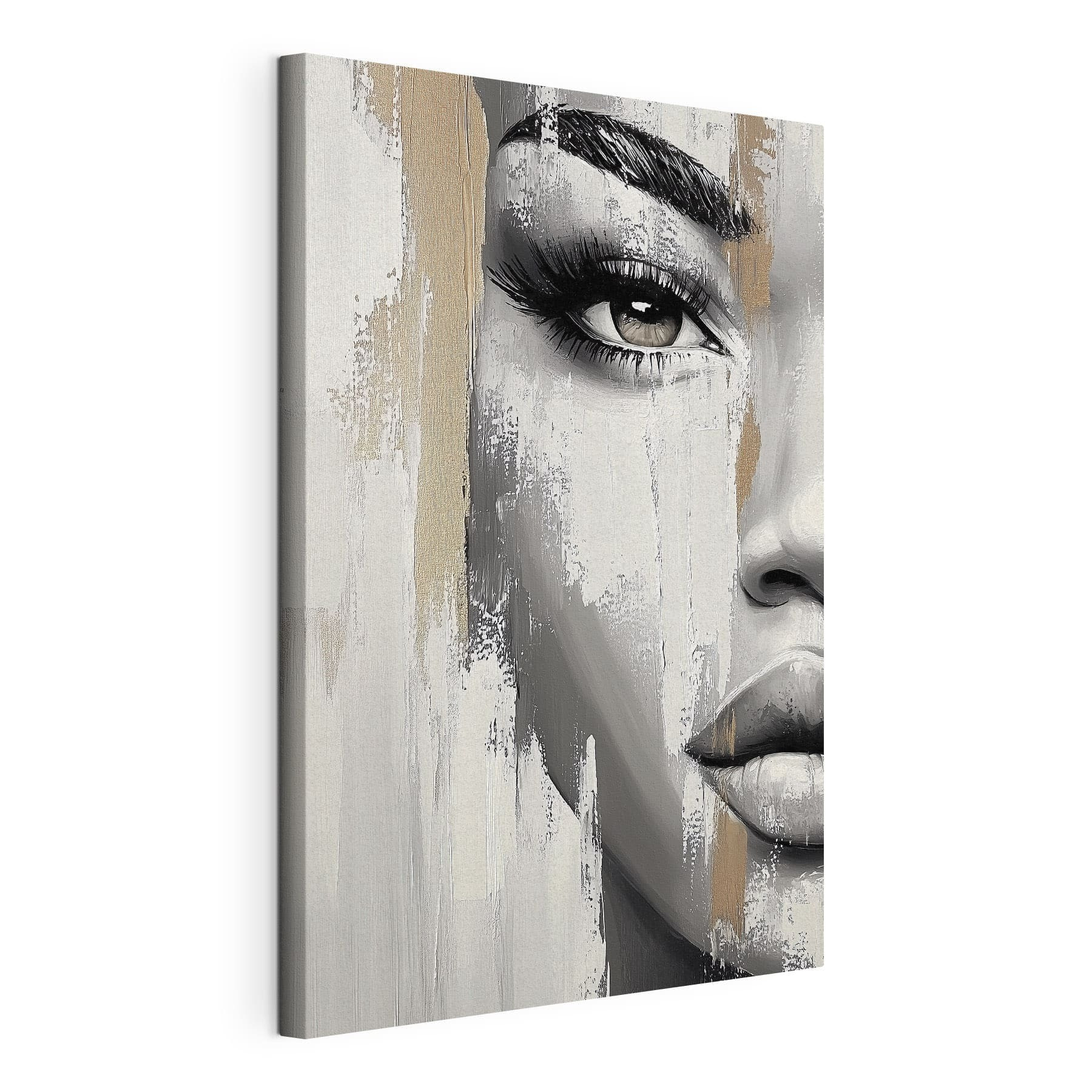 Woman's face with a paint stain Woman's face with a paint stain