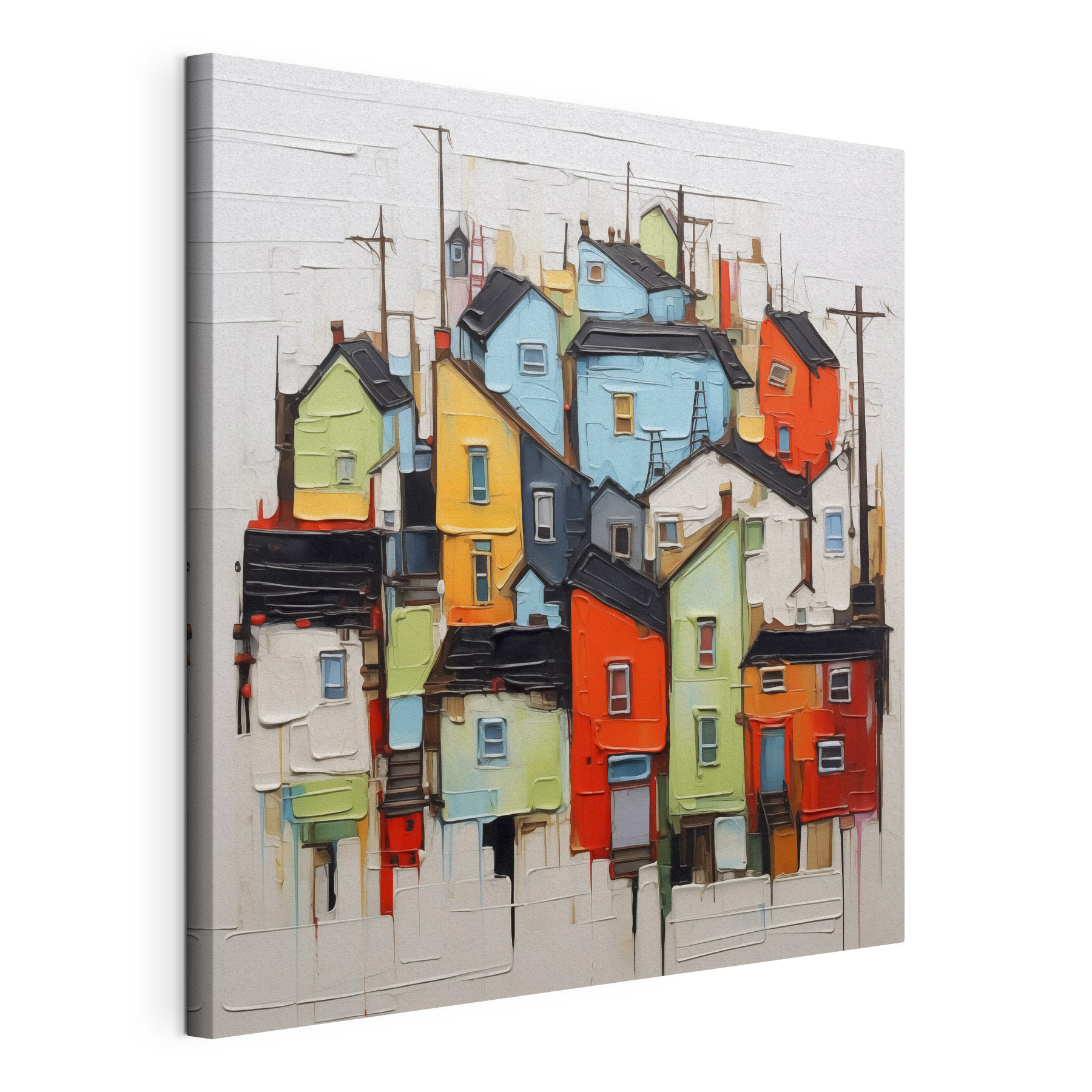 Painting of a city Painting of a city