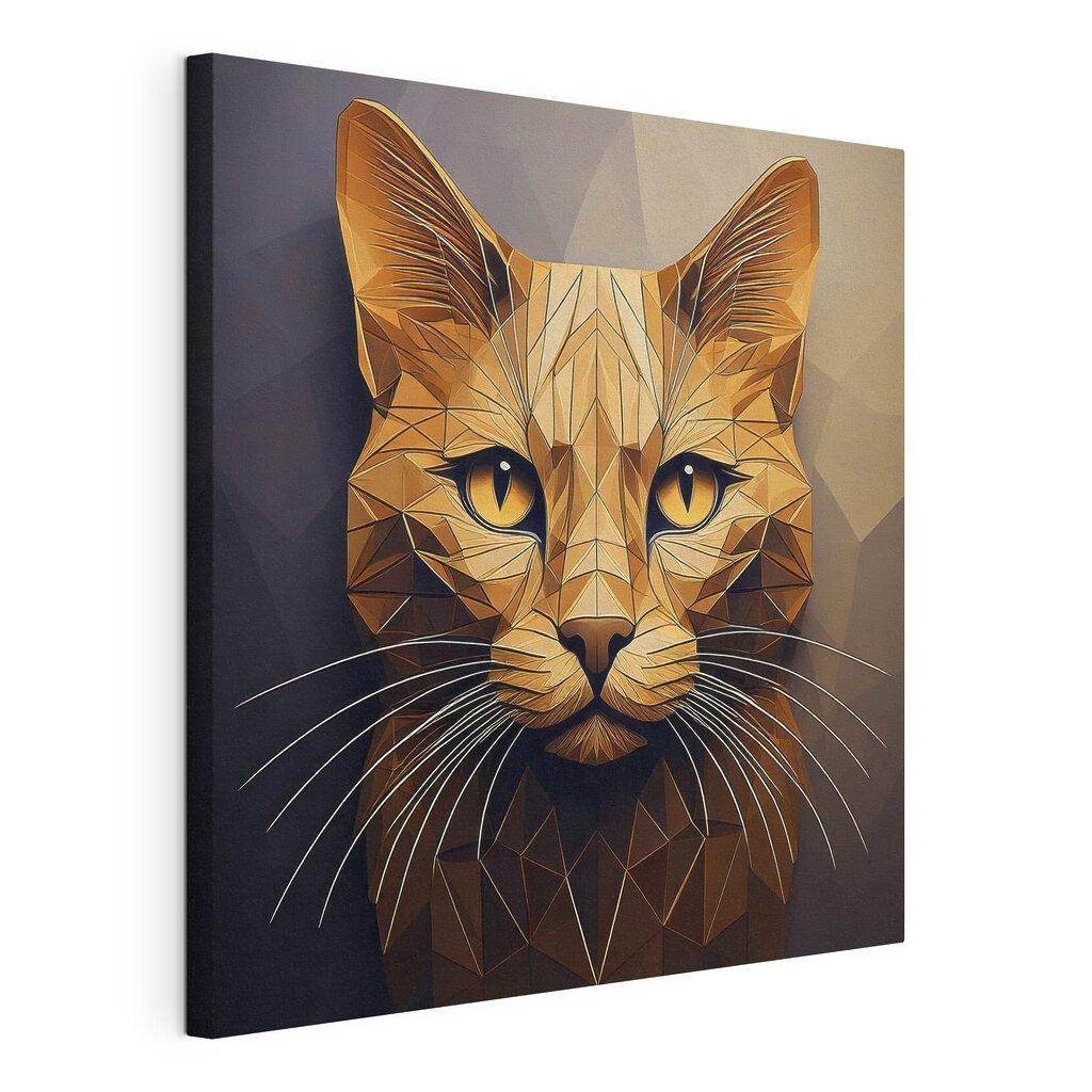 Cat with a low poly design