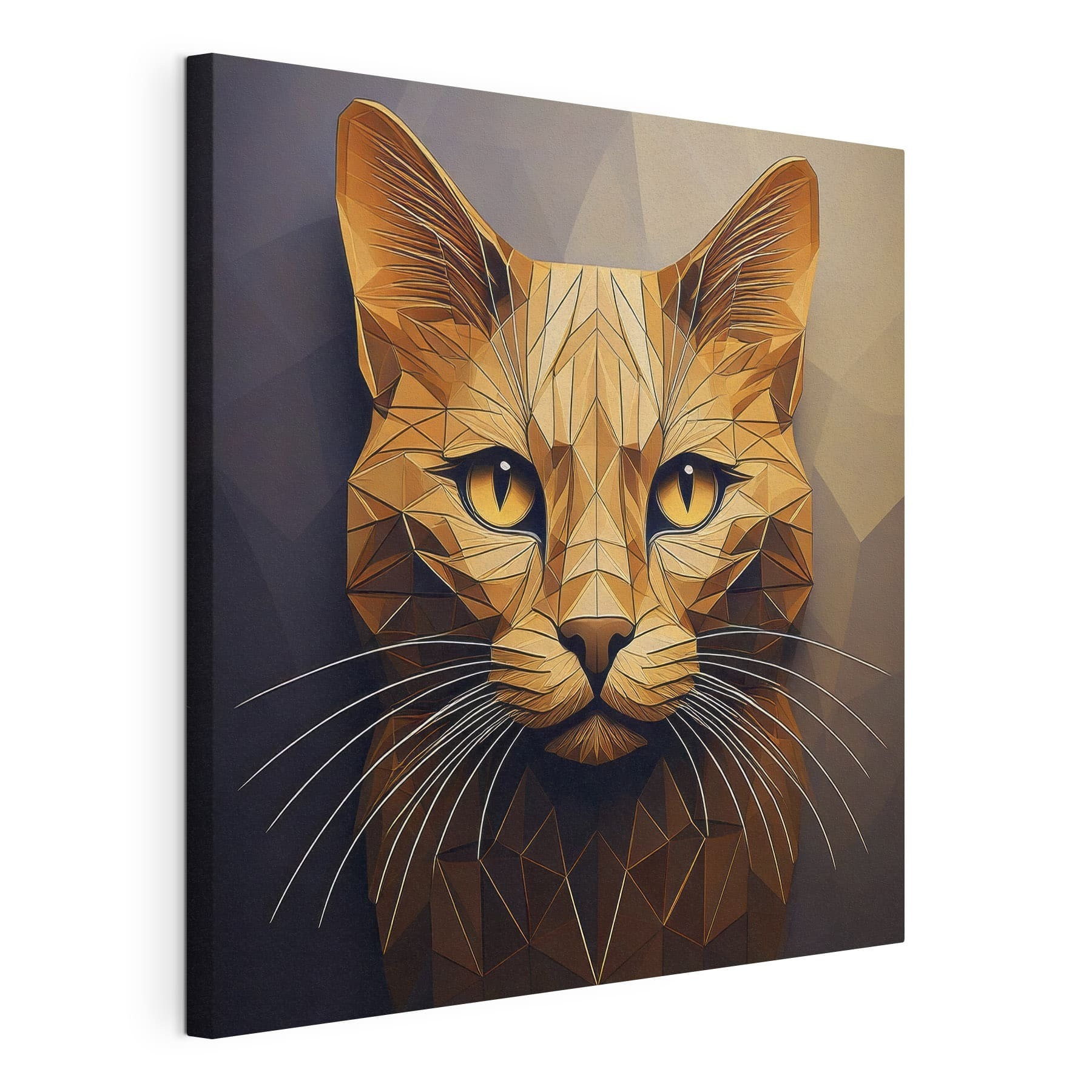 Cat with a low poly design