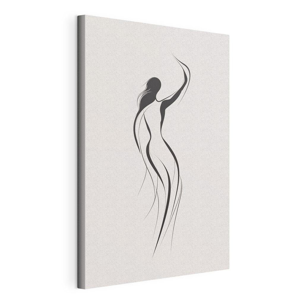 Black and white drawing of a woman Black and white drawing of a woman