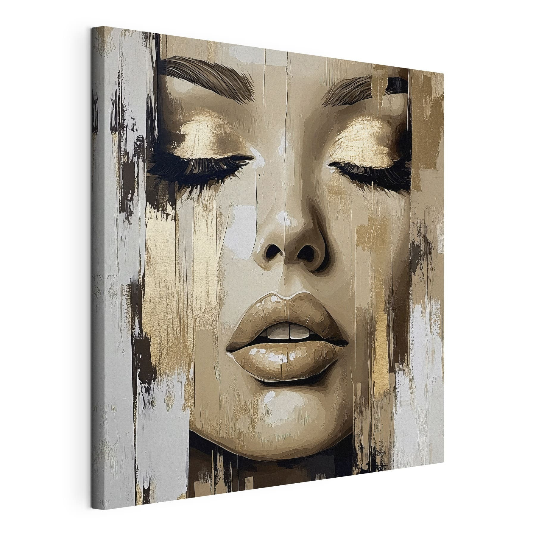 Painting of a woman's face Painting of a woman's face