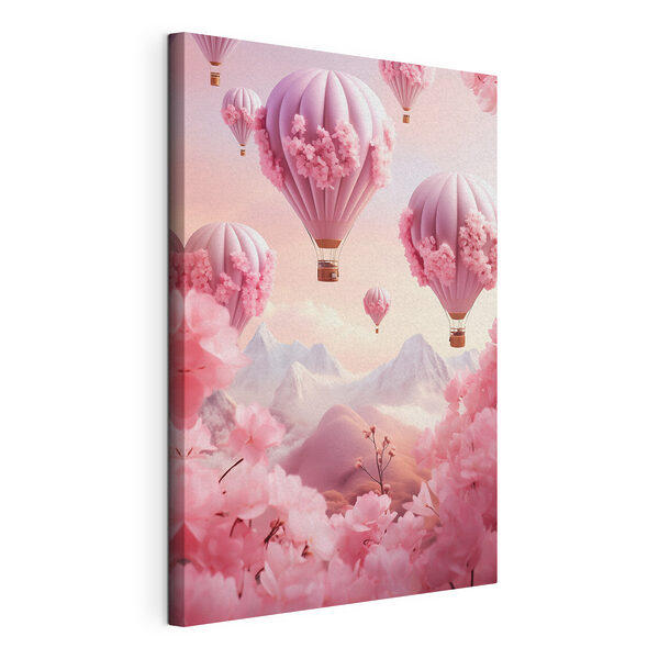 Картина Картина Повітряні кулі з квітами сакури (Артикул: s43121)