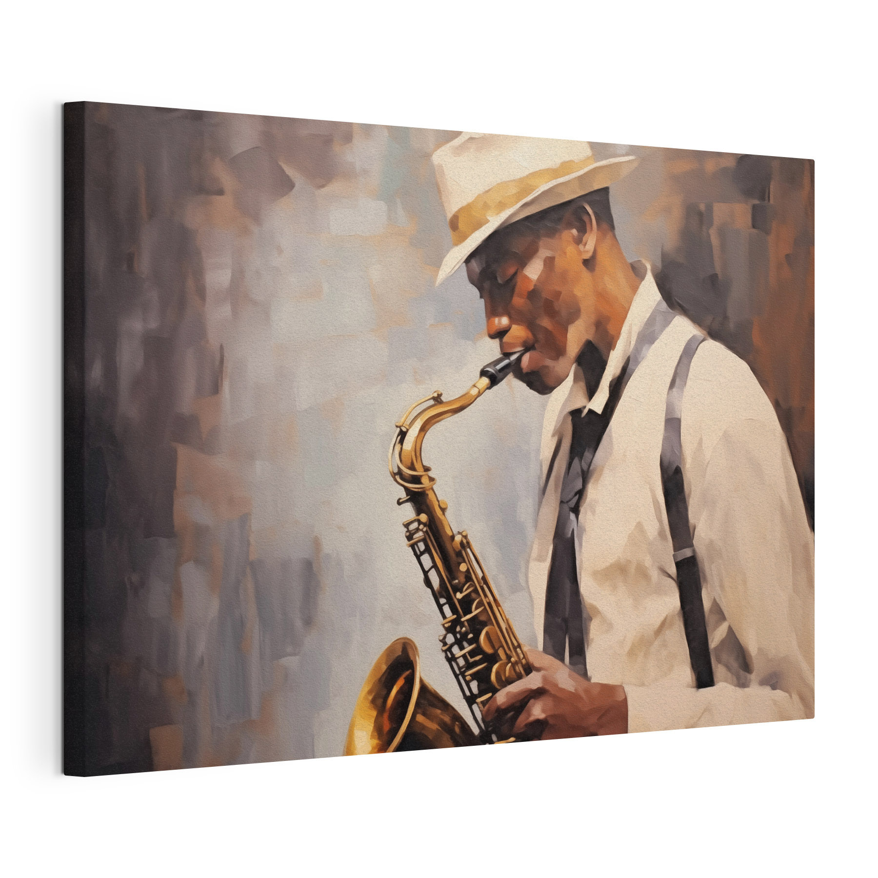 Man playing a saxophone