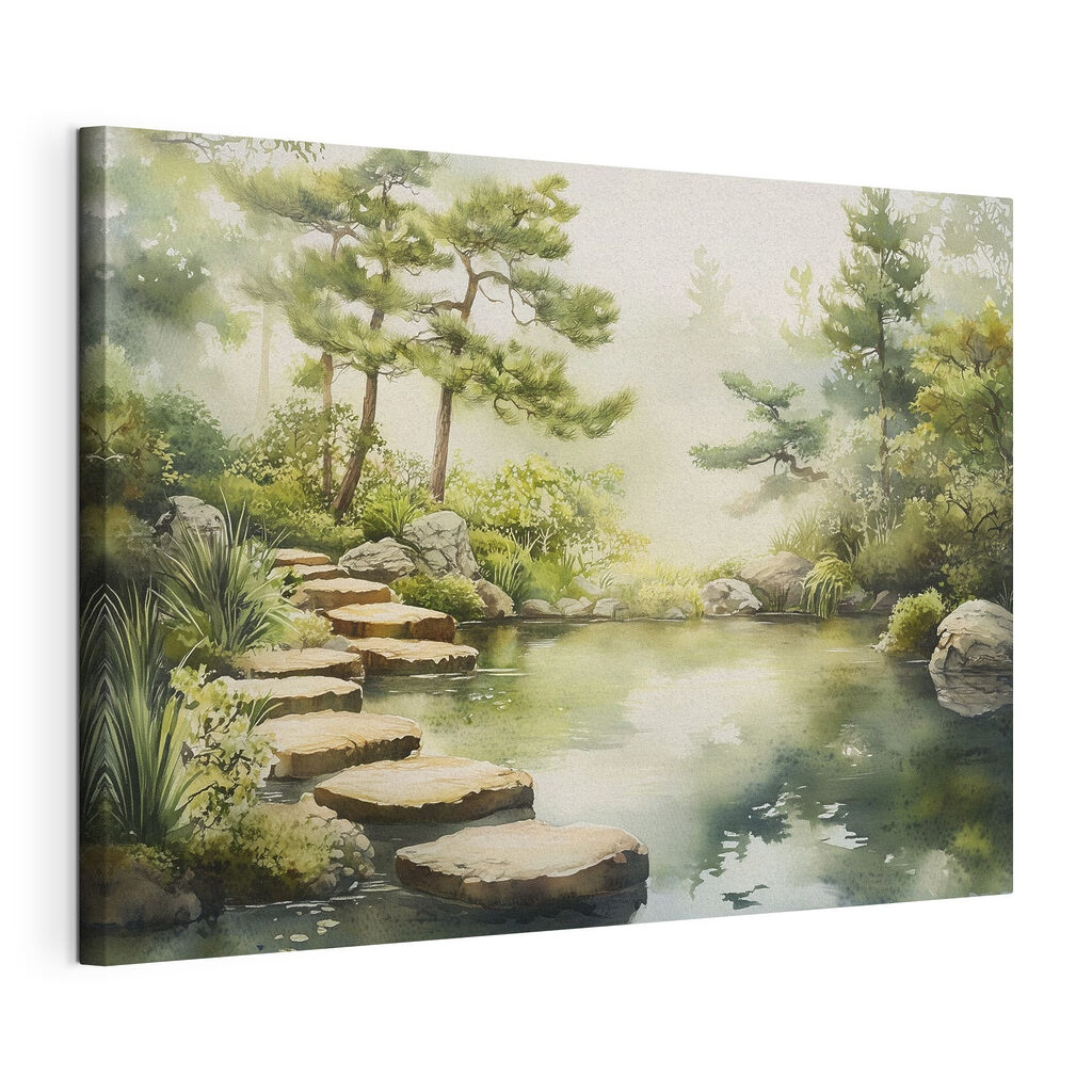 Water with a pond and a path leading to it