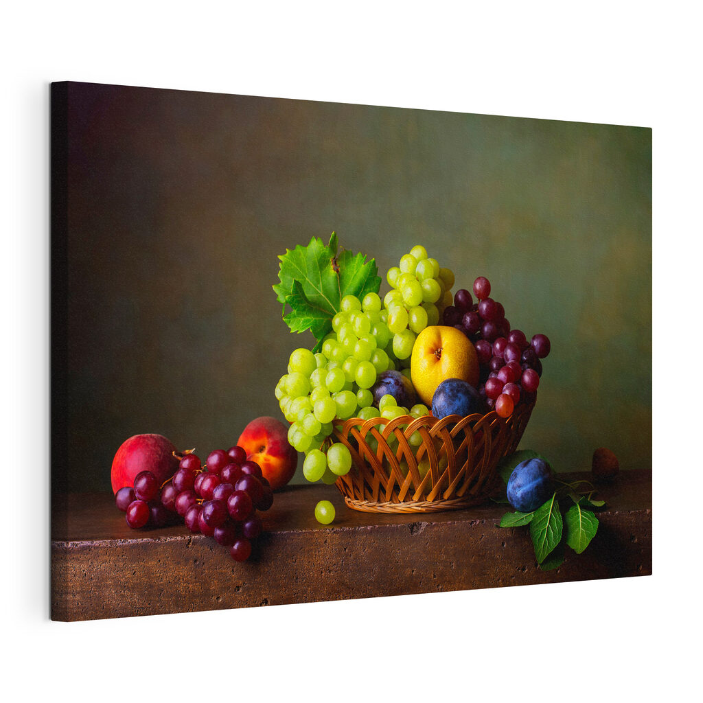 Basket of fruit on a table