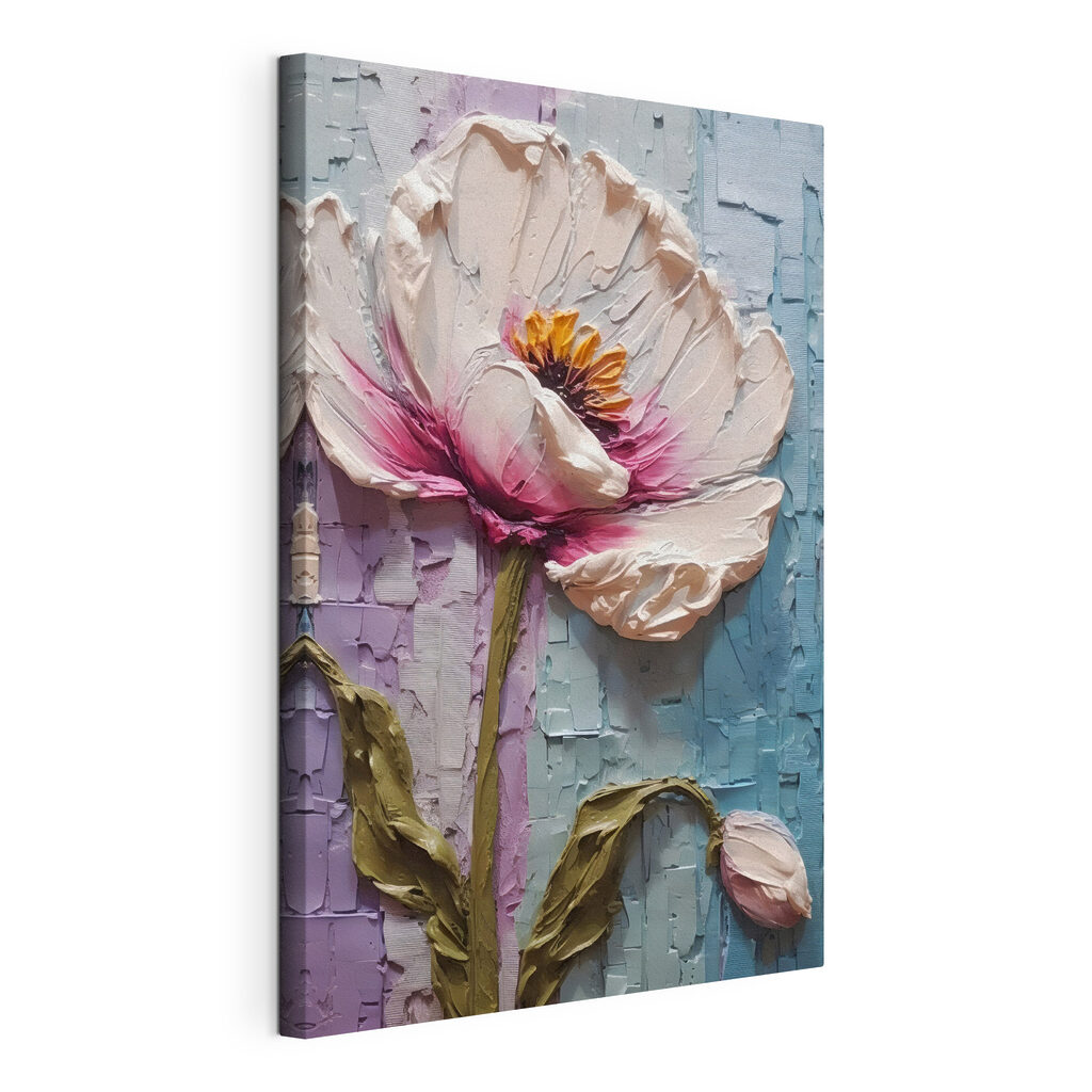 A painting of a flower