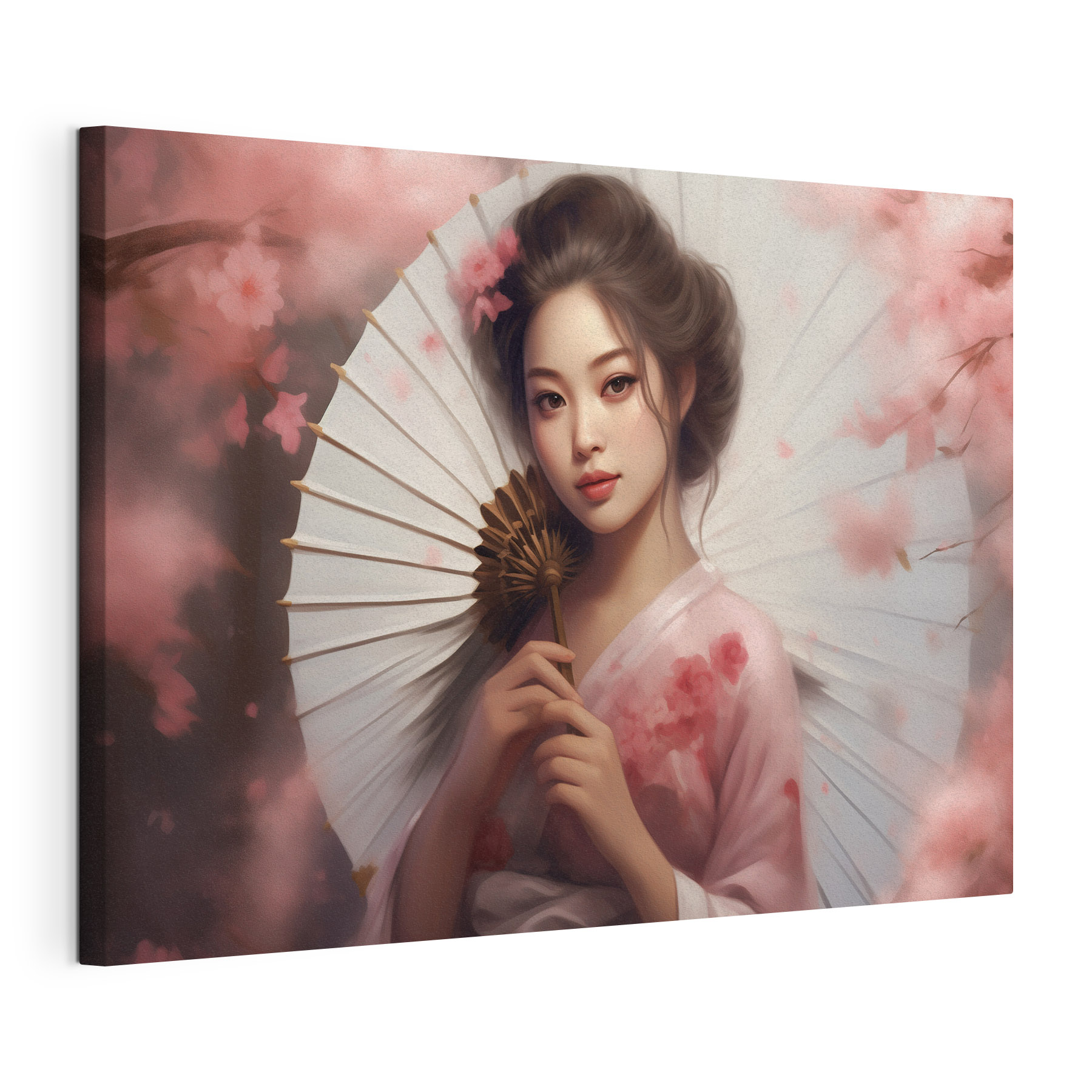 A woman holding a fan A woman holding a fan