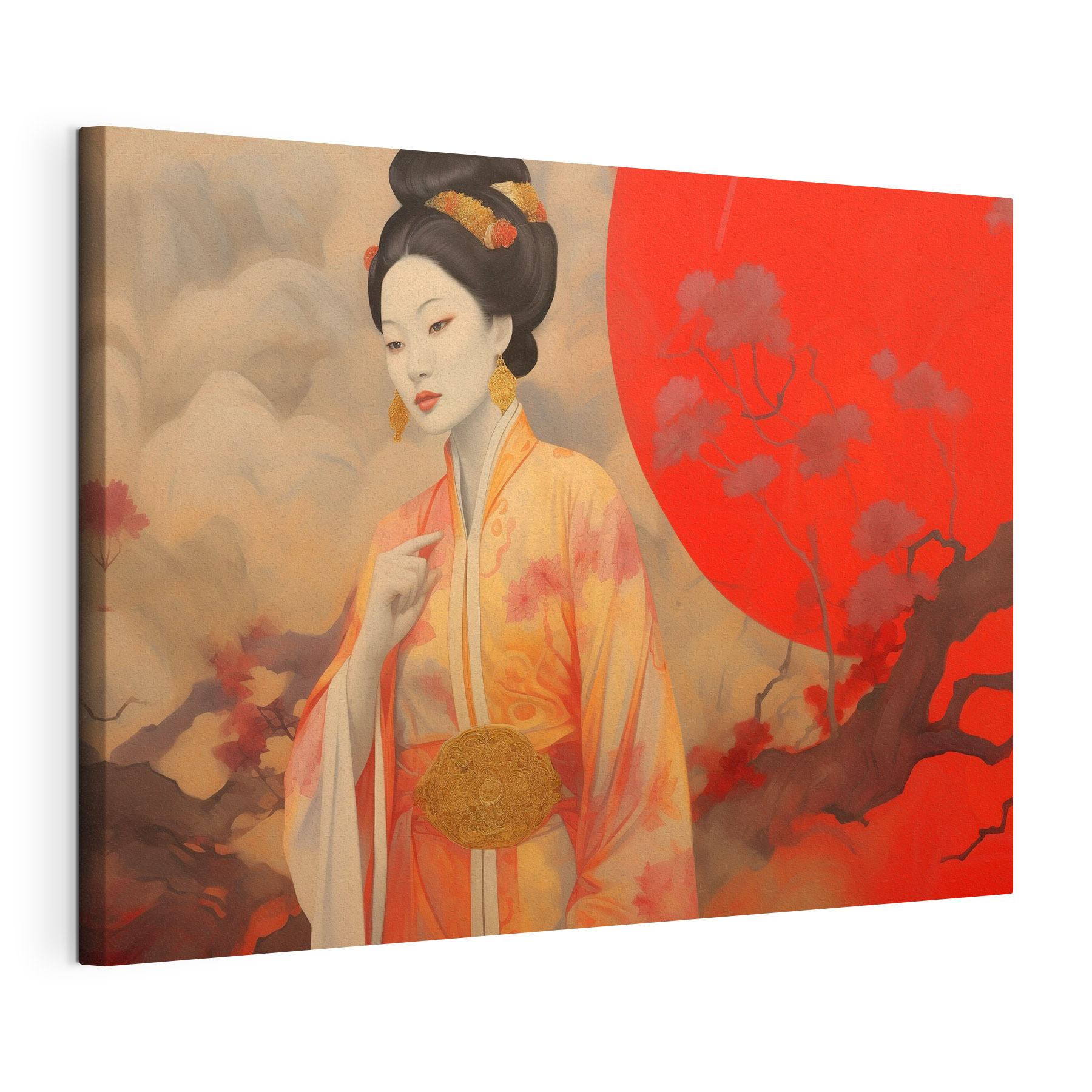 A woman in a kimono A woman in a kimono