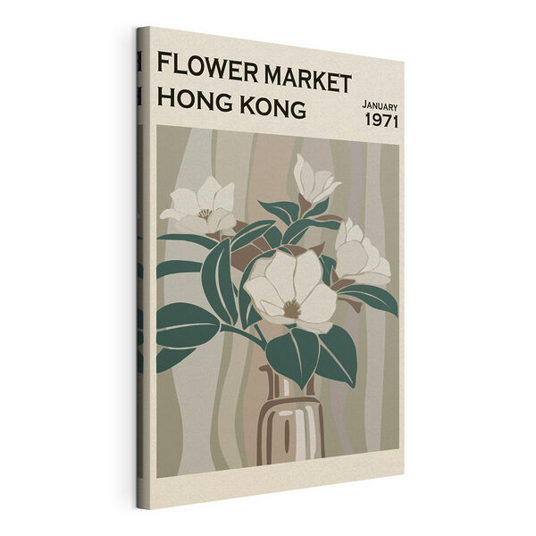 Ваза з квітами та листям Картина Ваза з квітами та листям