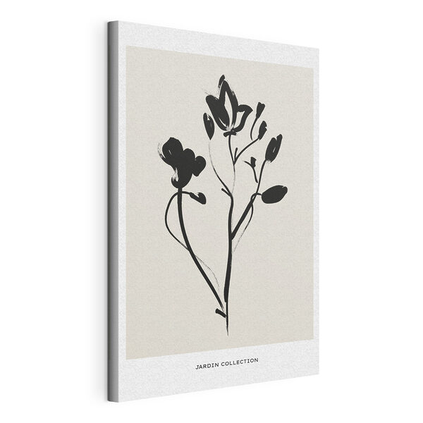 A black and white drawing of flowers A black and white drawing of flowers