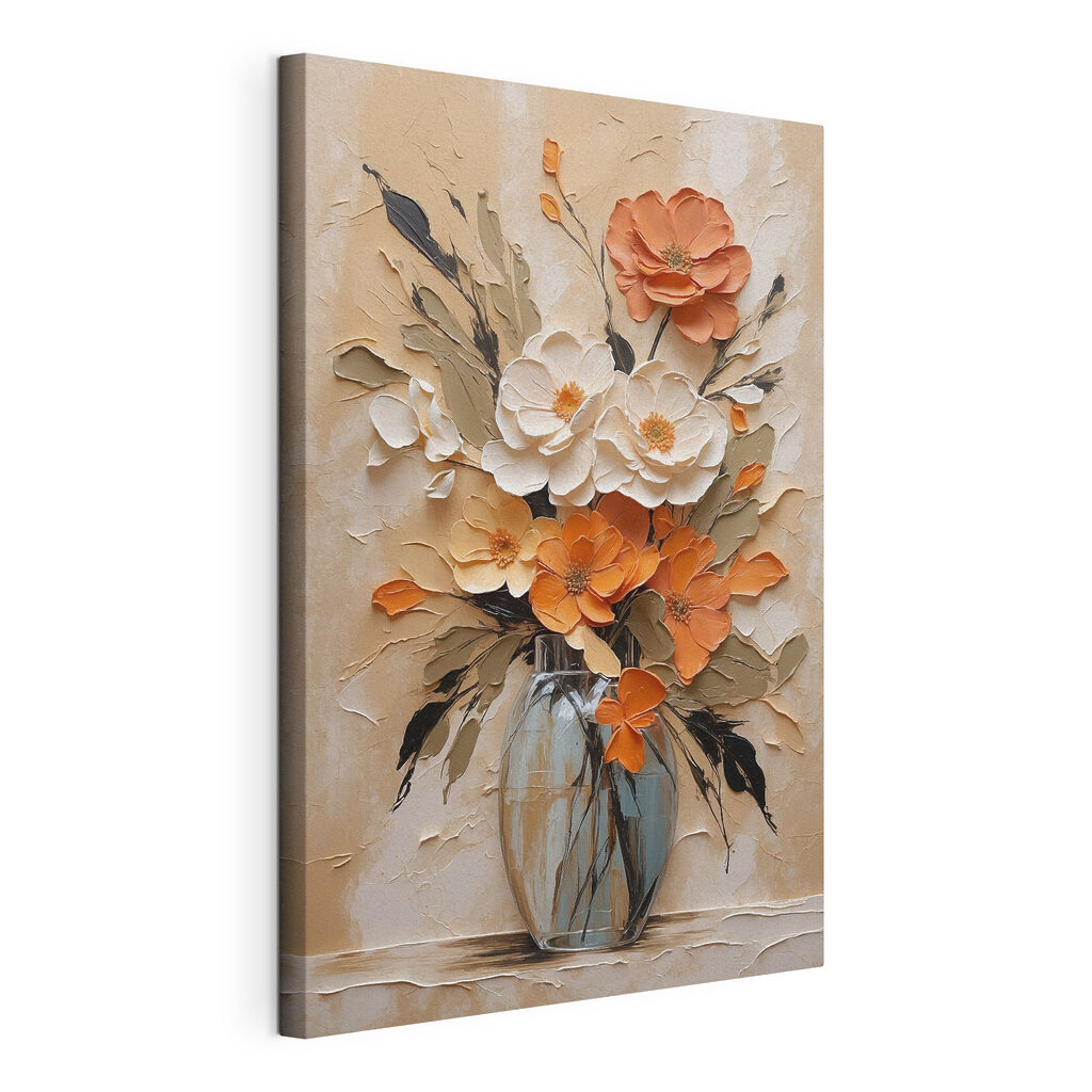 Painting of flowers in a vase