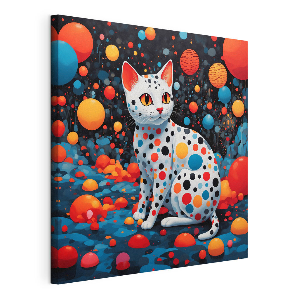 Cat with polka dots