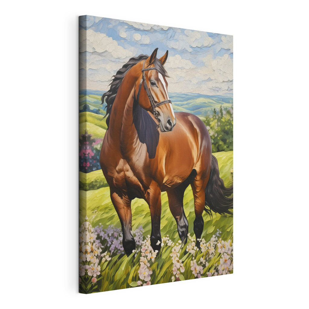 A horse standing in a field