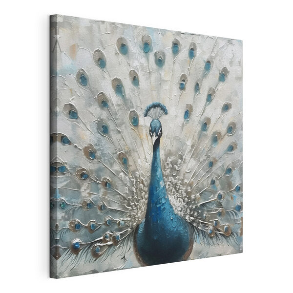 A painting of a peacock