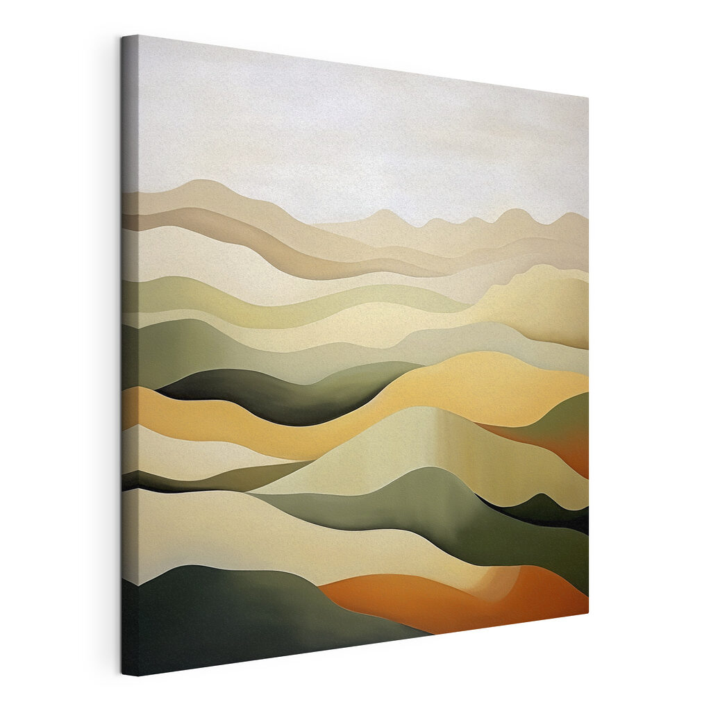 A painting of a desert landscape