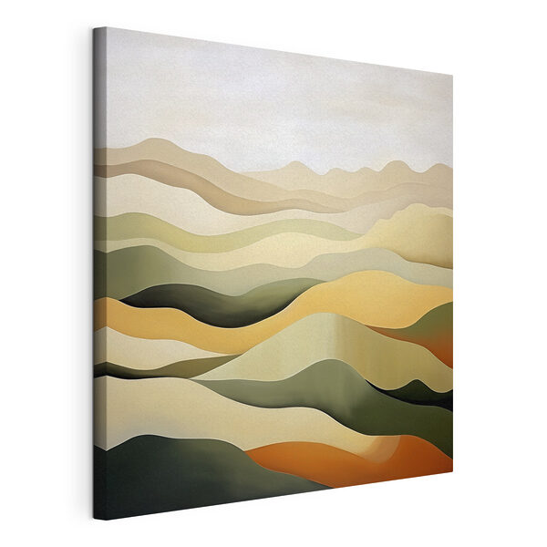 A painting of a desert landscape
