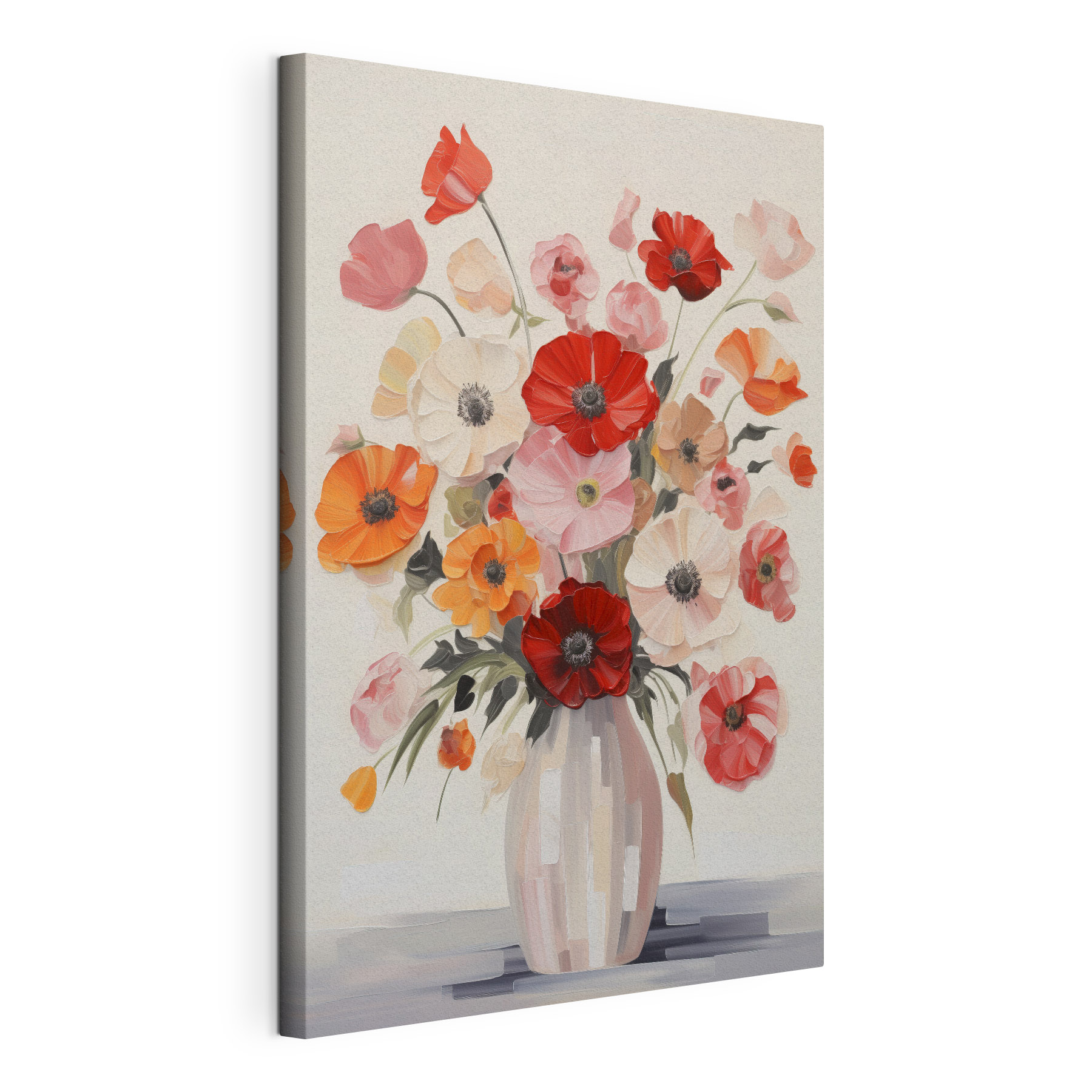 Painting of flowers in a vase