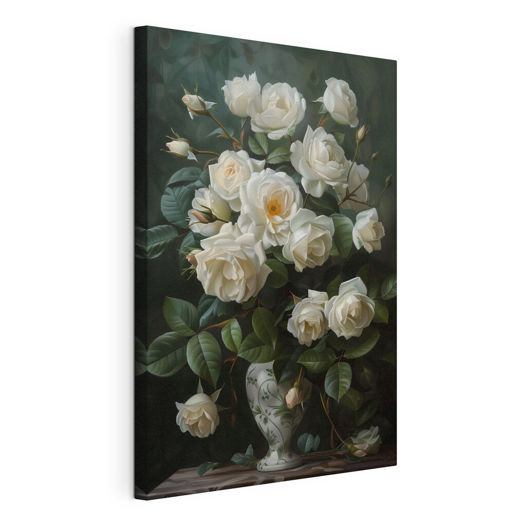 Elegant bouquet of white roses