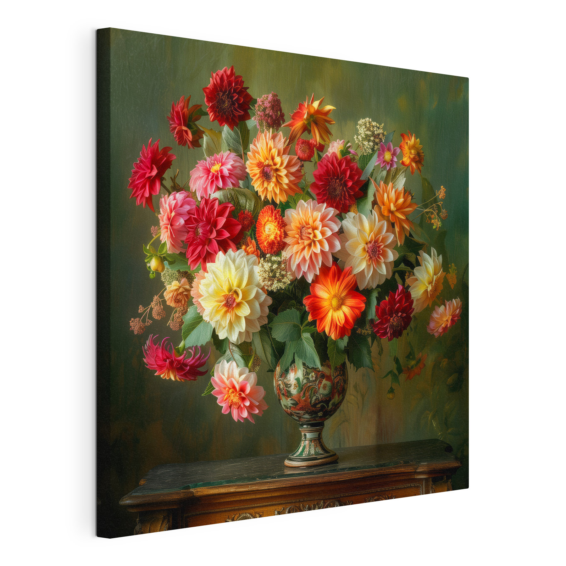 Vase of flowers on a table