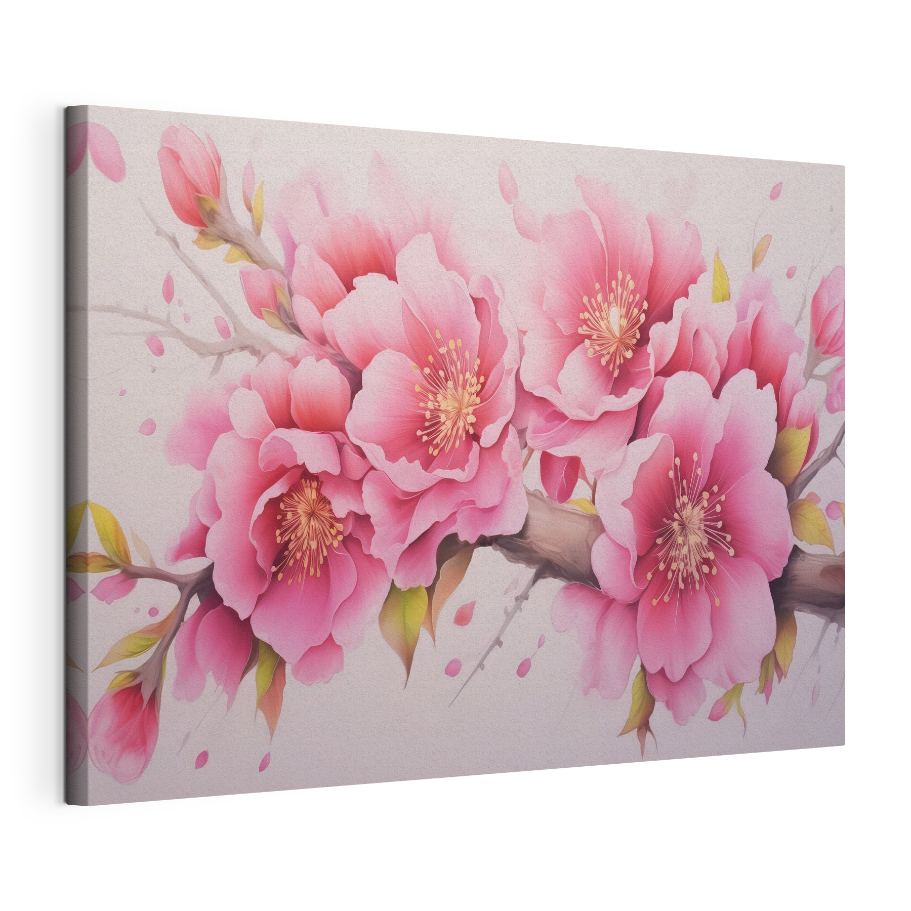 Painting of pink flowers