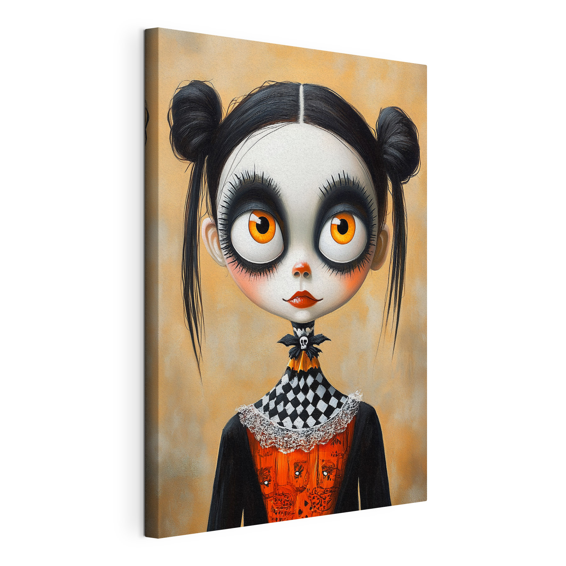 Cartoon girl with big eyes