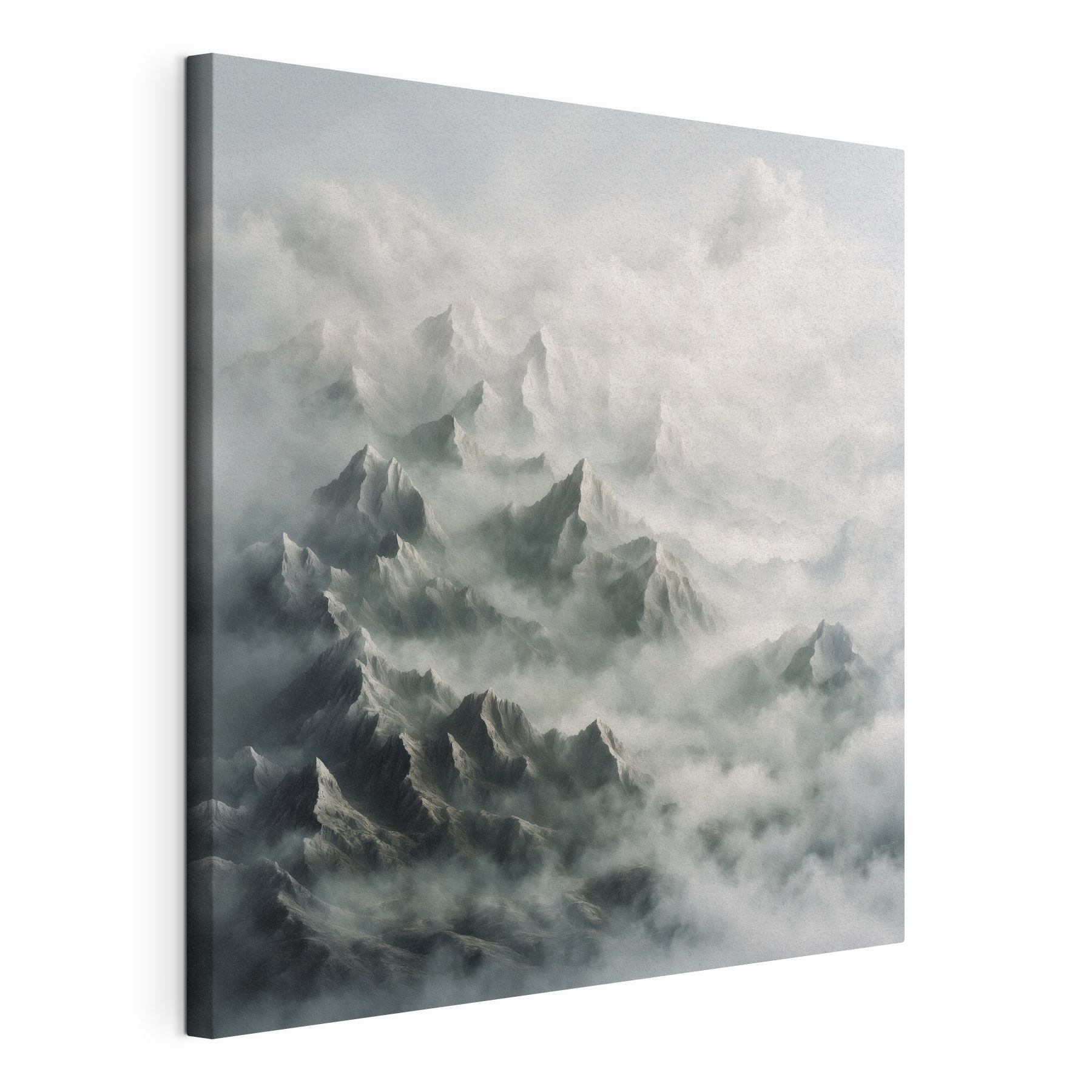 Mountain range with clouds