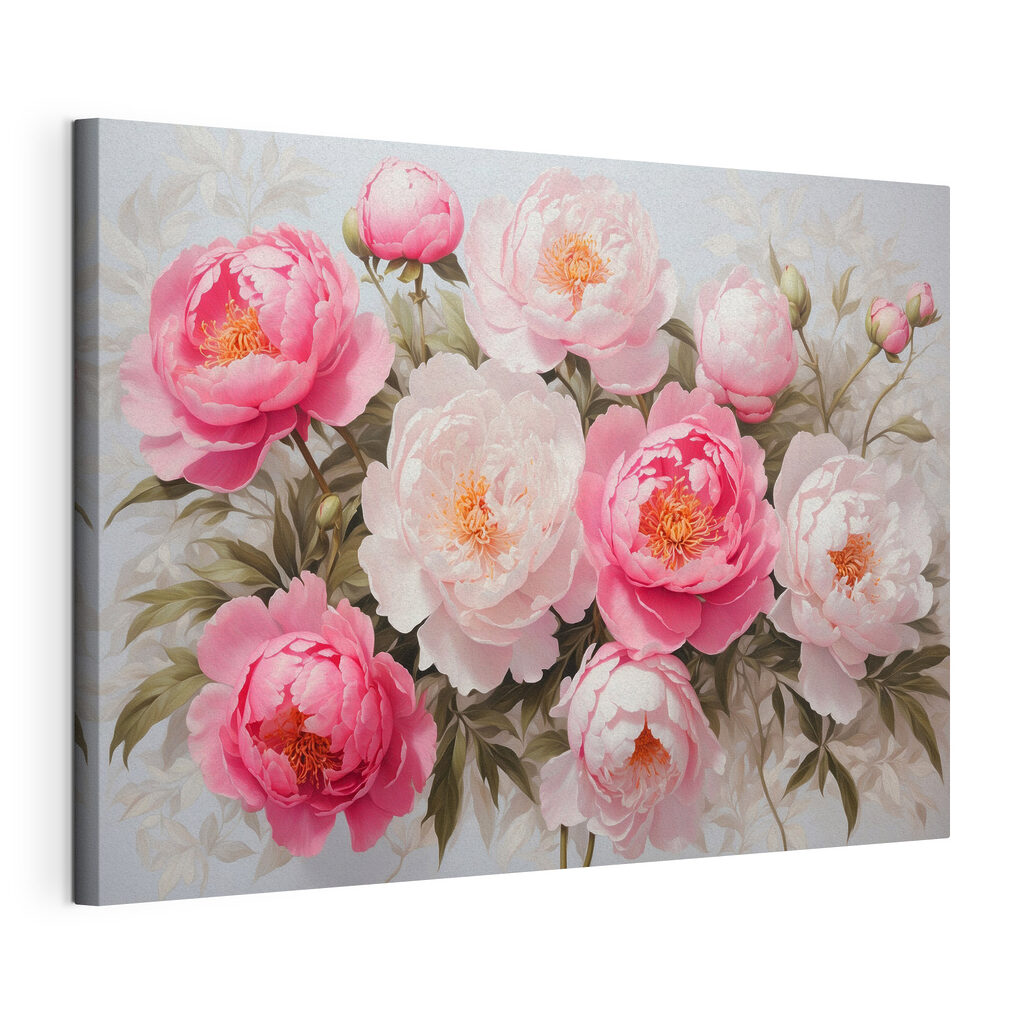 Group of pink and white flowers