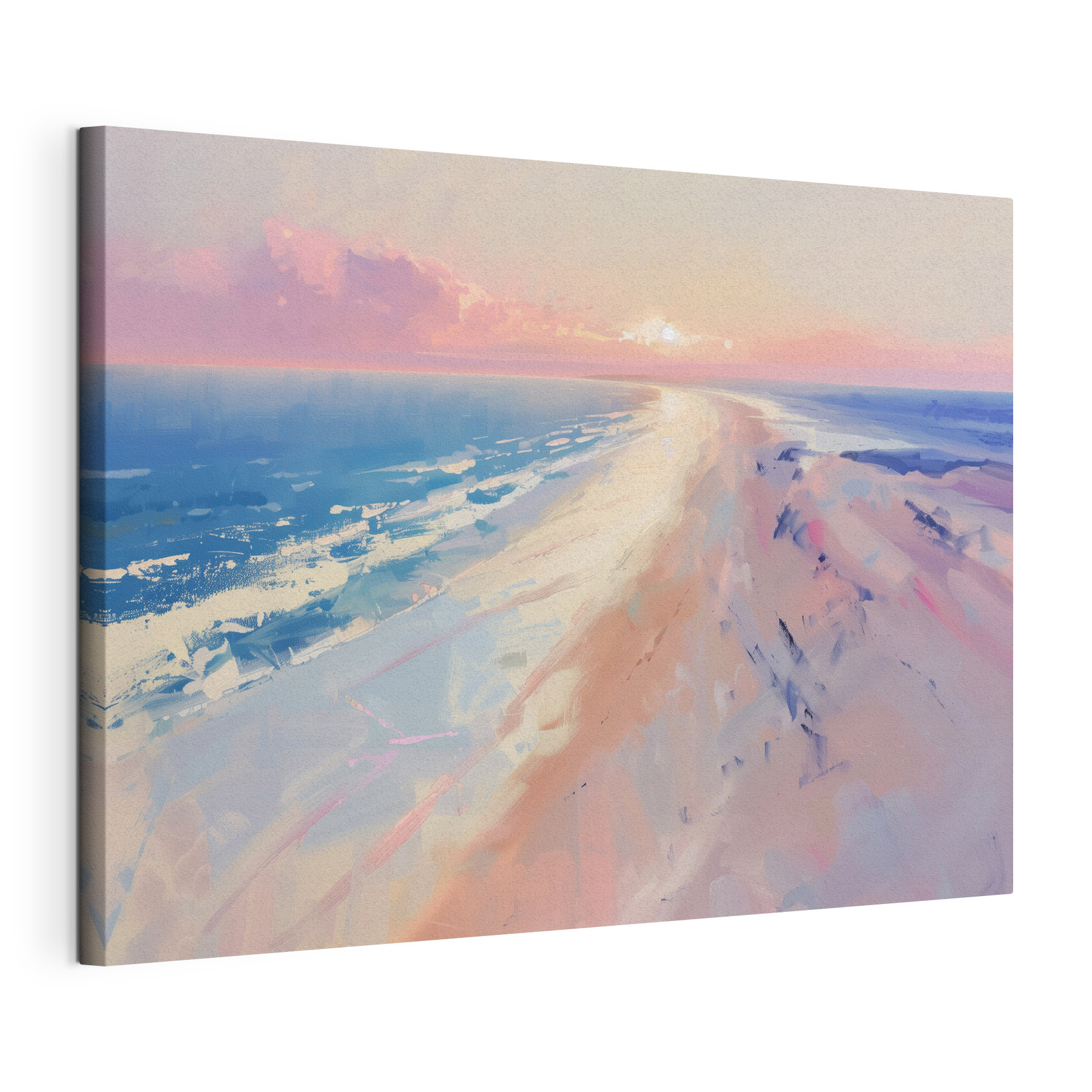 Beach with a sunset