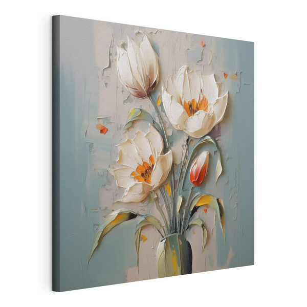Painting of flowers in a vase