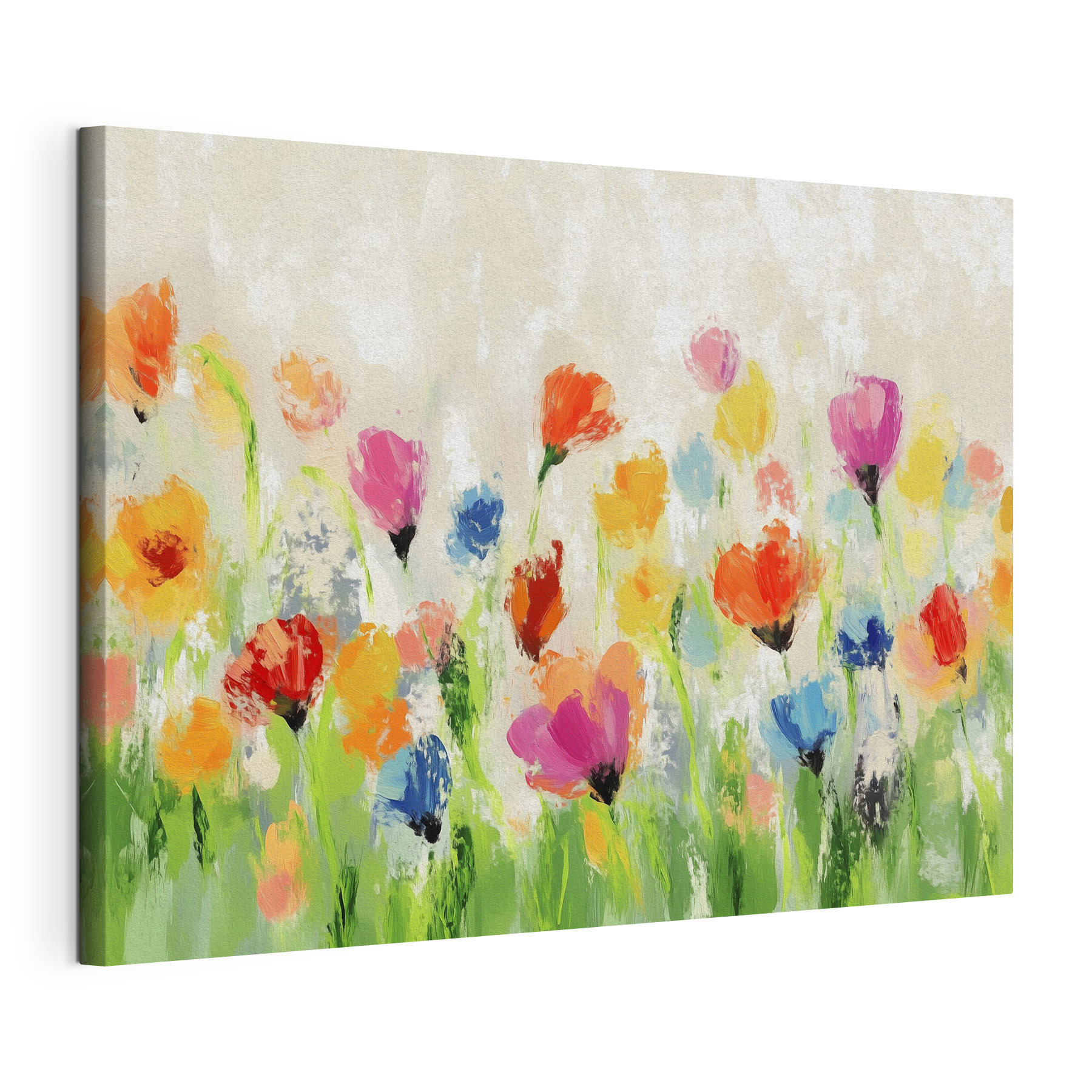Painting of flowers on a white background Painting of flowers on a white background