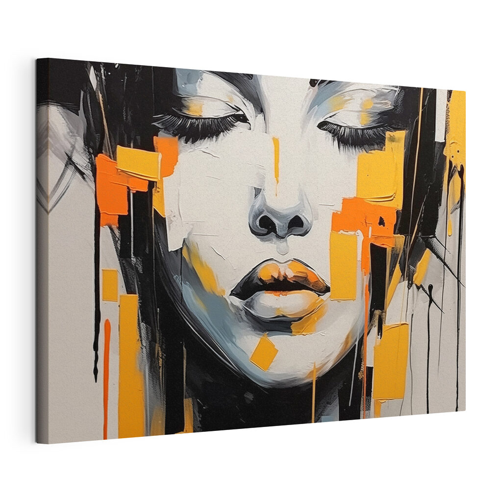 Painting of a woman's face Painting of a woman's face
