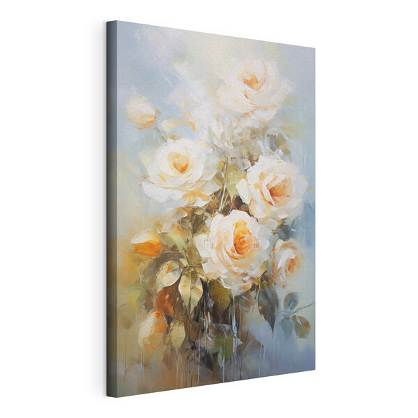 Painting of white roses