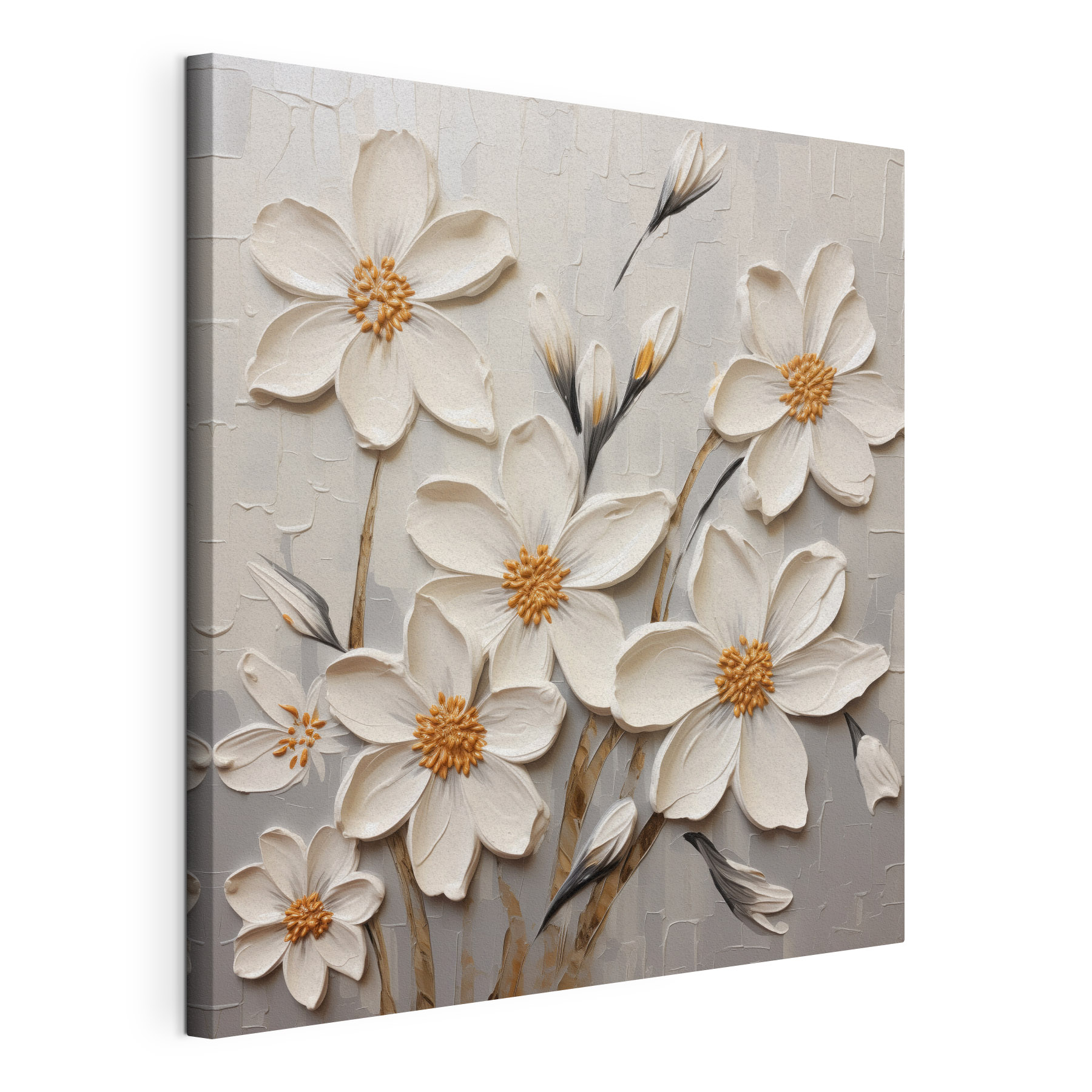 Painting of white flowers Painting of white flowers