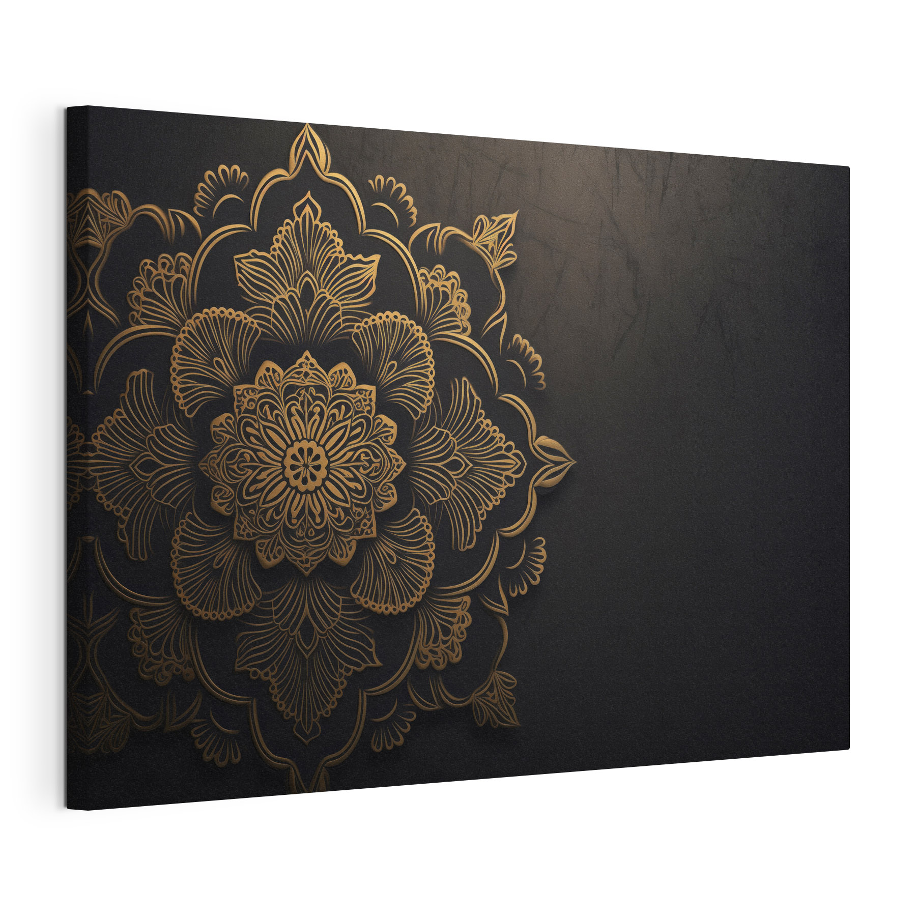 Intricate floral design on dark background