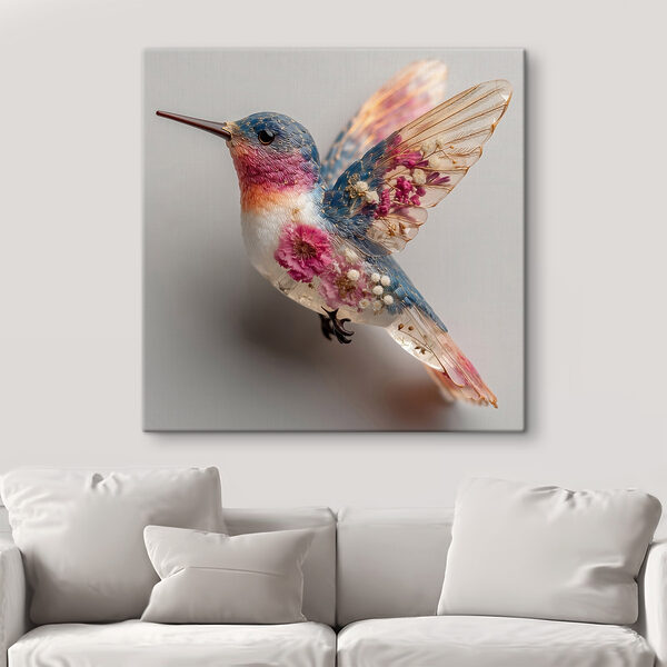 Bird with flowers on it