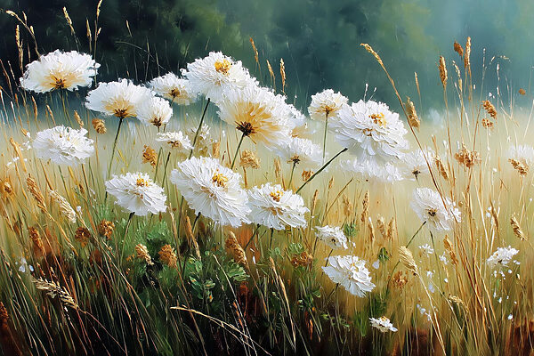 Group of white flowers Group of white flowers
