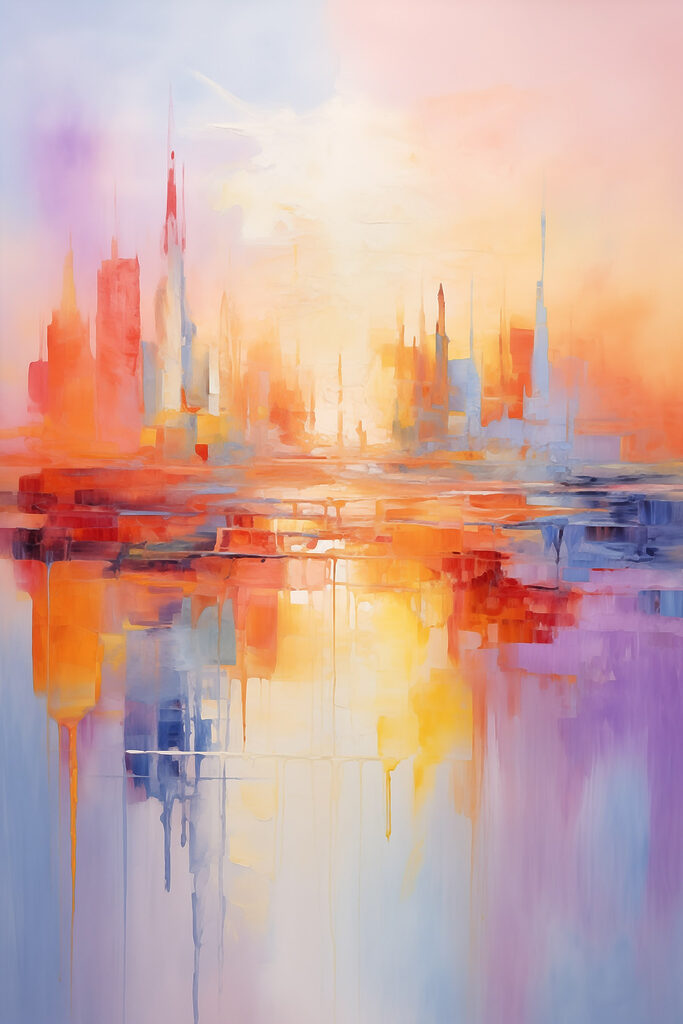 Painting of a city