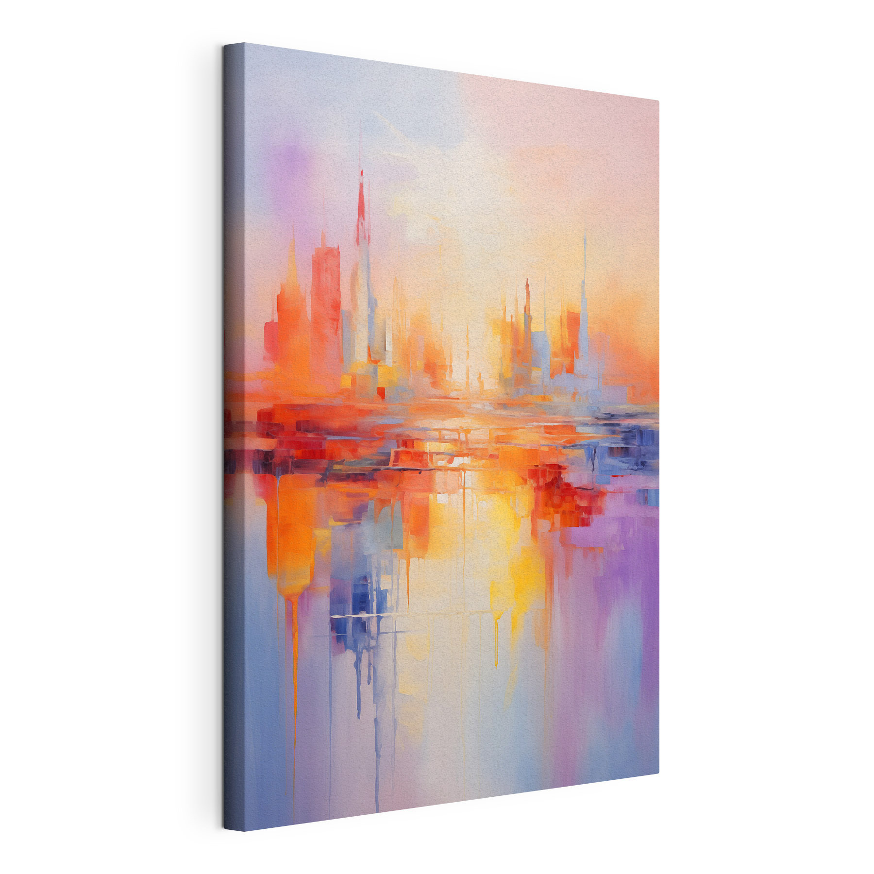 Painting of a city Painting of a city