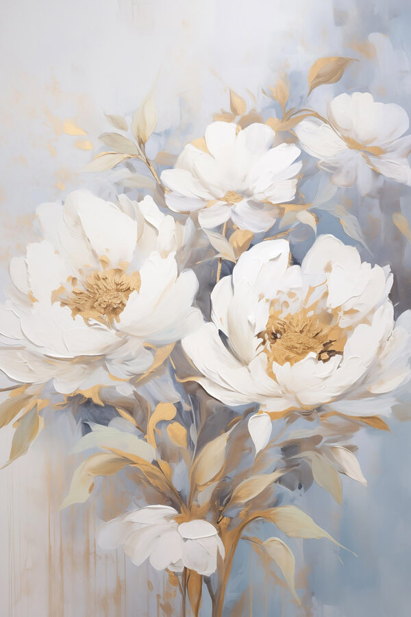 Painting of white flowers