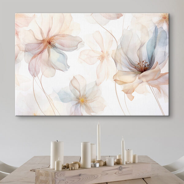 Delicate blooms in soft pastel hues