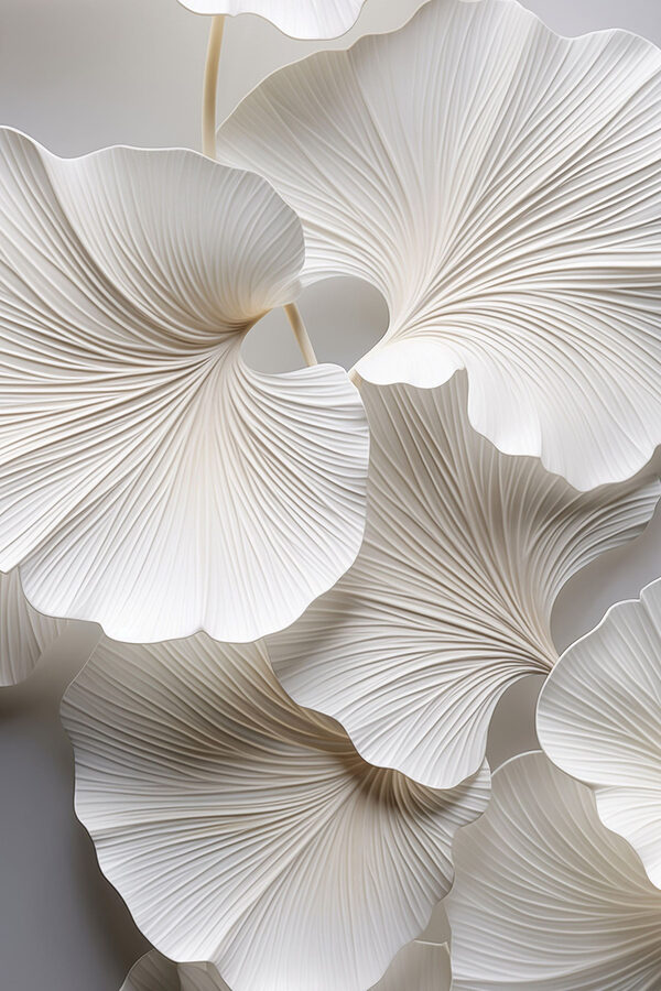 Group of white leaves