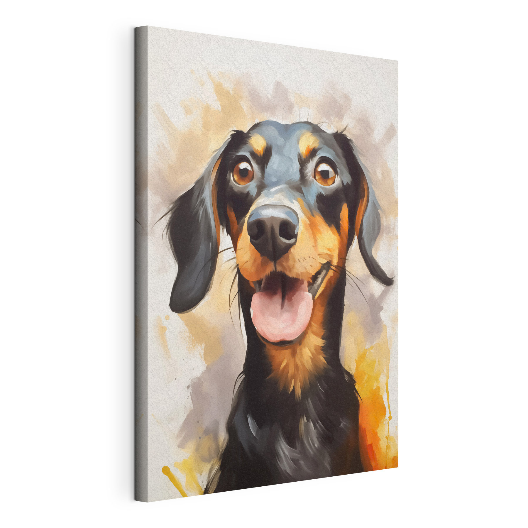 Dog with its tongue out Dog with its tongue out