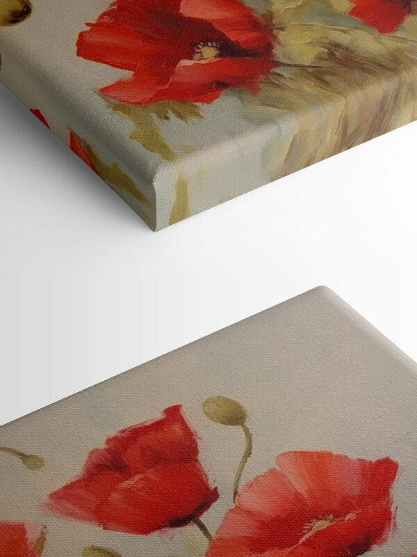 Painting of red flowers Painting of red flowers