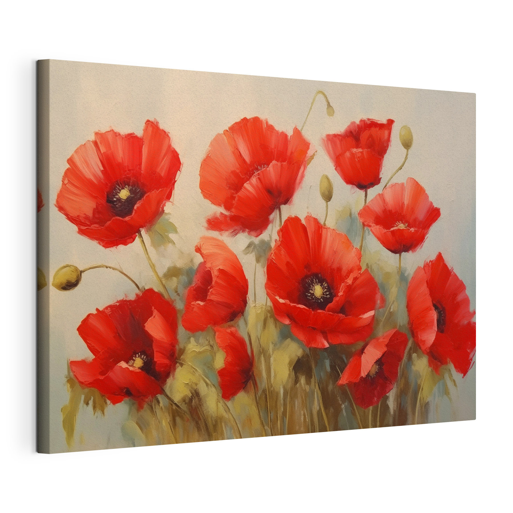 Painting of red flowers Painting of red flowers