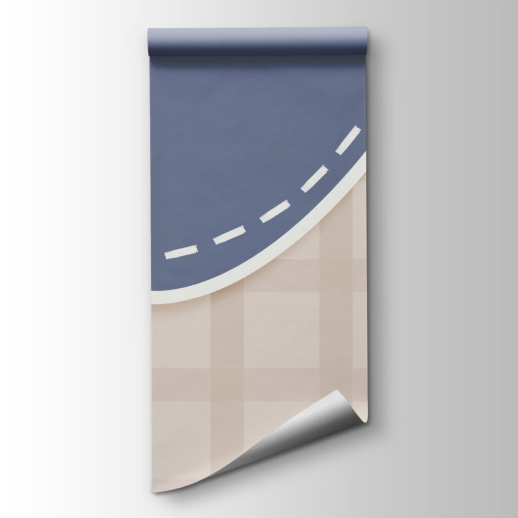 Brown and white line