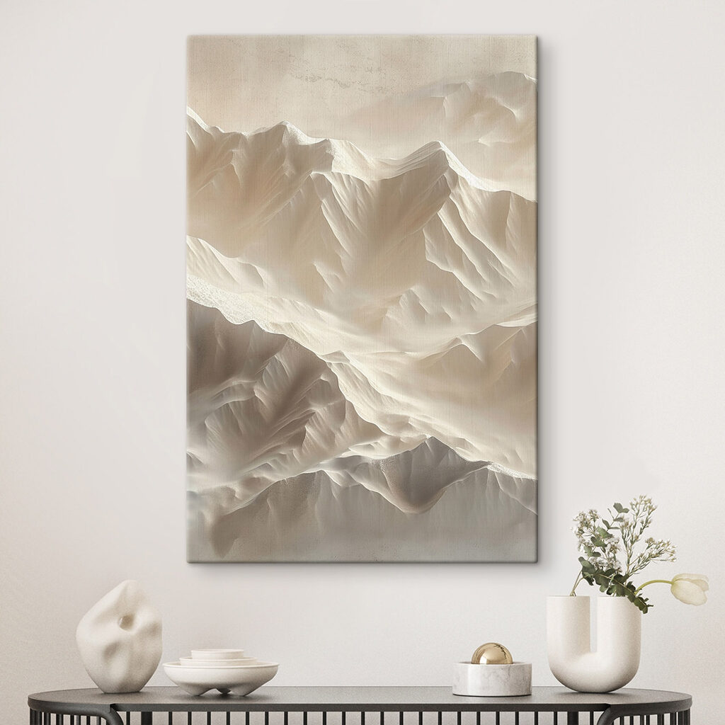Aerial view of a snowy mountain Aerial view of a snowy mountain