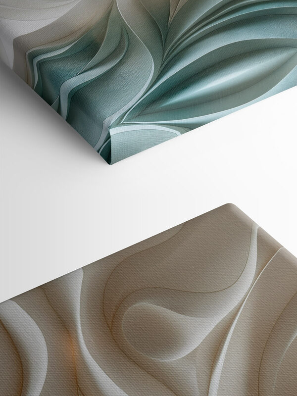White and orange wavy surface