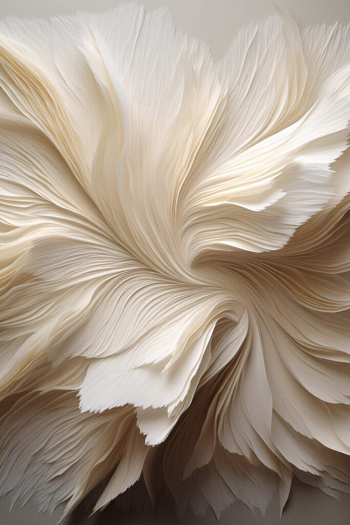 Soft layers create a gentle flow
