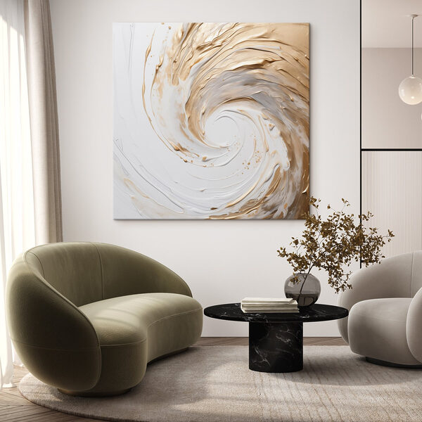 Swirling waves of creamy texture